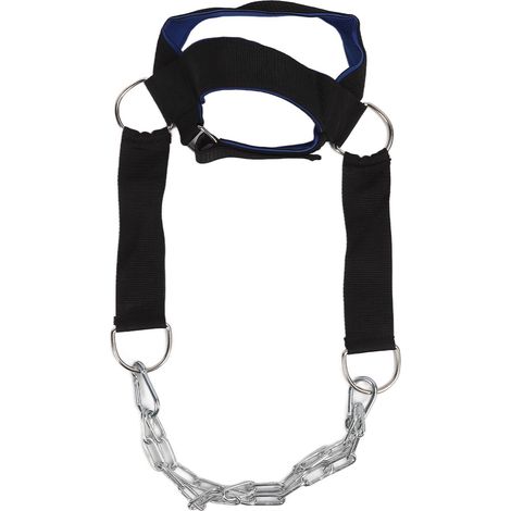 Appui cervical renforcé pour musculation, récupération des blessures, exerceur de nuque, salle à domicile, bleu et noir. (1/5)