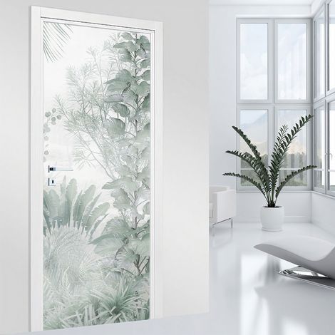 Stickers pour porte - Feuilles - 93 x 205 cm - Adhésif MAT (1/2)