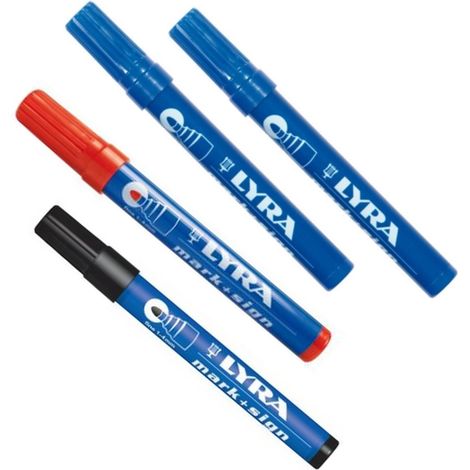 Lot de 4 marqueurs permanents pointe ogive