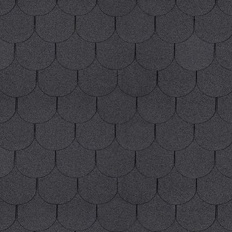 Timbela – Bardeaux bitumineux noir 3m² – Matériau fibre de verre – Étanchéité renforcée – Résistant aux intempéries – BBLACK