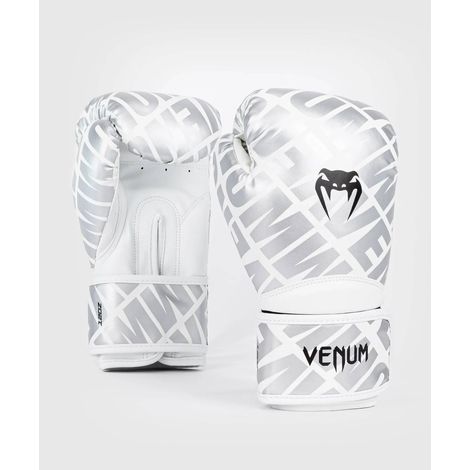 Guantes de boxeo Venum Contender 1.5 XT, blancos/plateados, 454 g (16 oz). (1/5)