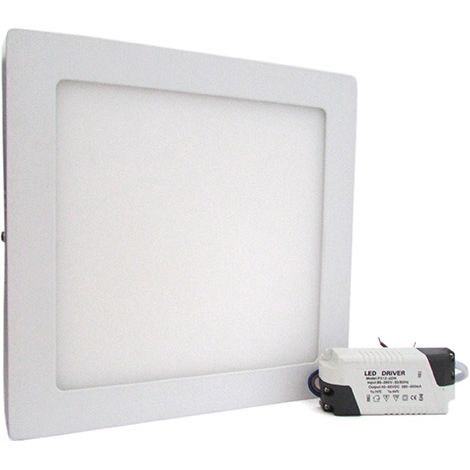 Plafoniera Faretto Led Da Soffitto Muro Parete Quadrata 18W Bianco Freddo 225x225mm (1/3)