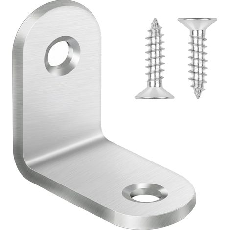 20Pcs Équerre de Fixation Inox 30x30x16mm, Support d'angle Droit en forme de L, Équerre Angle 90 Degrés en Acier, pour la Fixation et la Réparation de Meubles, Renforcer les Joints (1/5)