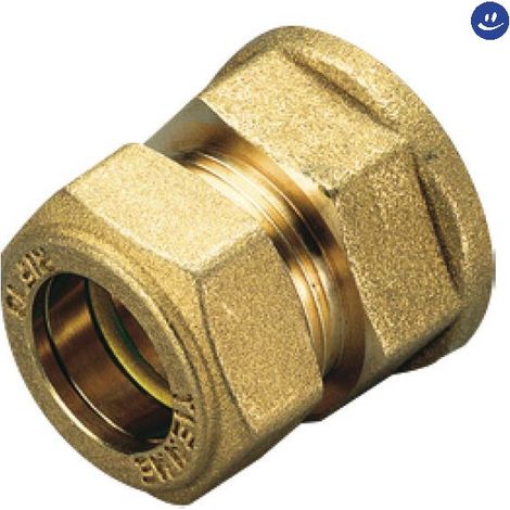Raccordo diritto femmina per gas con tenuta o-ring per tubo rame modello 1350 1/2 ø14 TIEMME