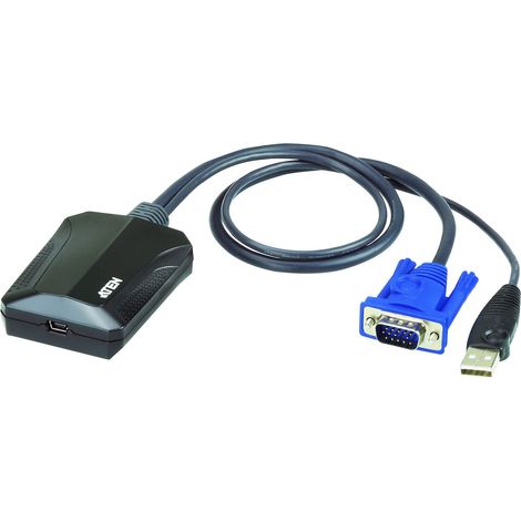 Adaptateur console USB pour ordinateur portable Aten CV211, femelle/mâle, noir-bleu, 0 - 40 °C, -20 - 60 °C, 0 - 80 %, CV211-AT