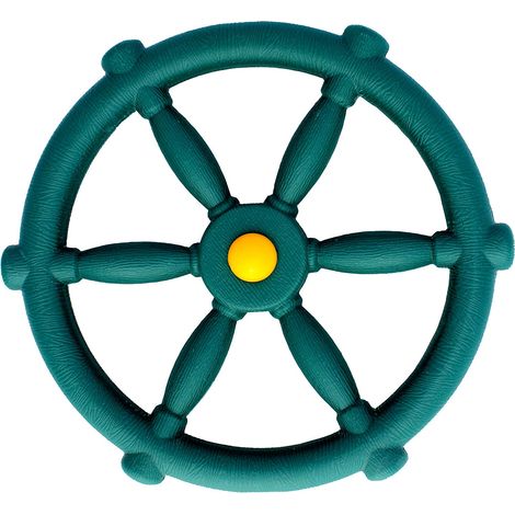 1 volant de bateau pirate, diamètre 30 cm, en bois résistant aux intempéries, pour cabane de jardin, balançoire ou structure de jeux (1/5)