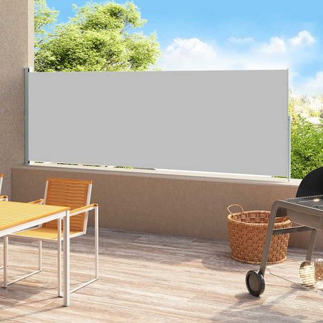 Auvent latéral rétractable de patio-Store banne rétractable de balcon 220x500 cm Gris 471153 (1/5)