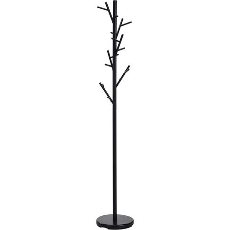 Porte-manteau arbre en métal noir Raften