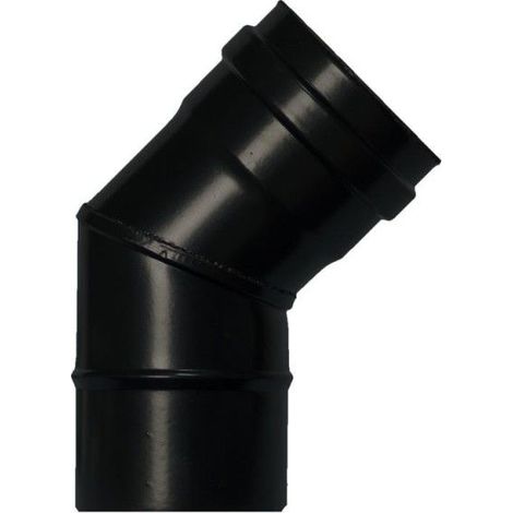 Gomito stufa a pellet wolfpack vetrificato 80 mm 45 gradi
