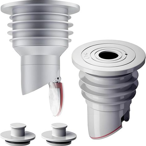 Bouchon de vidange en silicone pour machine à laver 45-50 mm anti-odeur Ajustement universel pour lave-vaisselle, évier et salle de bain Anneau d'étanchéité à 7 couches Design ABS et (1/5)