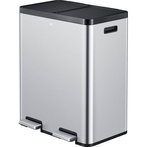 EKO, Poubelle à pédale Recycler, en acier, 60 l, collecteur à (1/4)