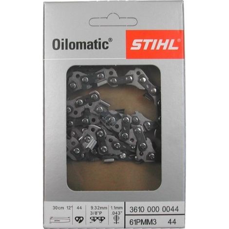 Chaîne tronçonneuse 3/8LP 1.1mm 44 dents – Pour bois dur – Compatible avec modèles STIHL 010 à 250 – Pièce d'origine