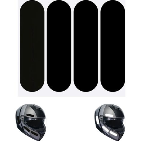 CCYKXA  4 reflektierende Motorradhelmstreifen, reflektierende Motorradhelmaufkleber, reflektierende Motorradhelm-Aufkleber für mehr Sicherheit und Sichtbarkeit