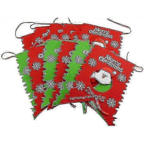 Bannière de Noël en feutrine et ruban pour décoration de Noël (1/5)