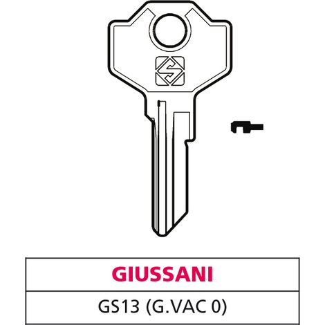 Silca CHIAVE OTTONE GS13 (G. VAC 0) GIUSSANI 20.00 pz