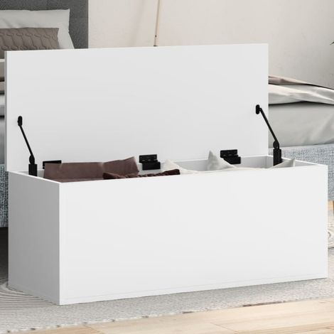 Caja de almacenaje madera de ingeniería blanco 90x35x35 cm vidaXL