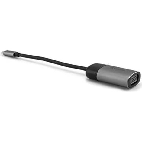 Verbatim USB-C auf VGA Adapter - Kabellänge 10cm - 0,01 m - USB C - VGA (D-Sub) - Mâle - Femelle - Droite (49145) (1/5)