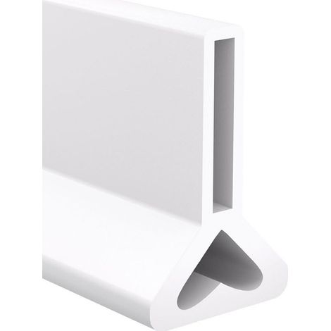 Barrière de douche pliable et système de rétention pour barrage deau et maintient leau à lintérieur du seuil (100 cm, Blanc) (1/5)