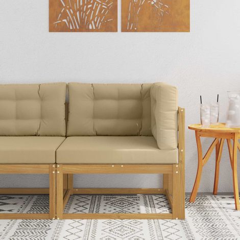 vidaXL Canapé d'angle extérieur Polyester Blanc
