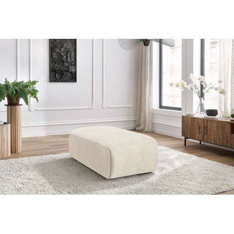 BOBOCHIC - Pouf petit JEANNE tissu velours Beige (1/5)