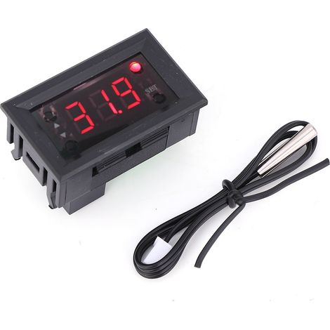Thermostat Numérique W1218 DC12V Plage -20100℃ avec Indicateur LED Rouge (1/5)