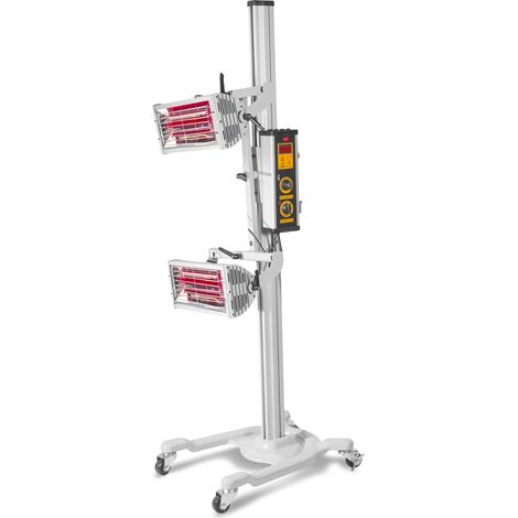 Mw Tools – Sécheur de peinture infrarouge professionnel mobile 2000W – Lampe réglable en hauteur – Pour chantiers humides – LD2