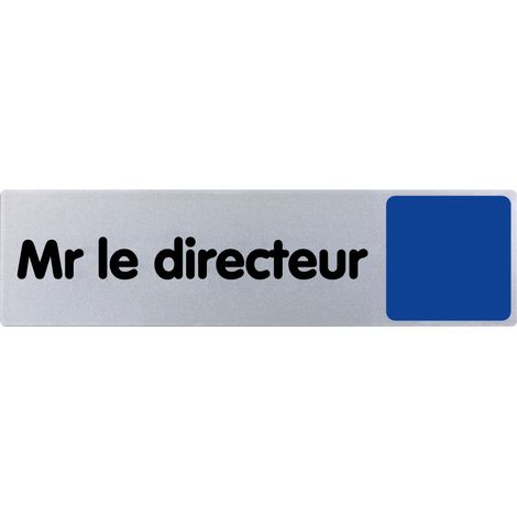 Plaque de porte Mr le directeur - couleur 170x45mm - 4033310