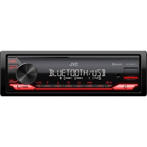 Autoestéreo JVC KDX-282BT rojo (1/2)