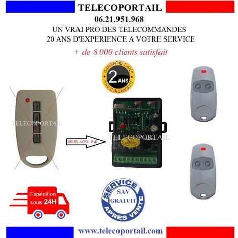 Kit radio récepteur 433 MHz - E2F TX43-2 E4F - 100% compatible - 2 télécommandes 4 canaux - Alim 12/24V (1/3)
