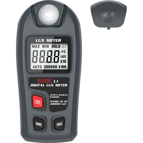 L1 Digital Lux Meter Auto Range Lichtmesser 0-200.000 Lux Data Hold Handlichtmesser für Gartenfotografie Pflanzen wachsen Lampe Umgebungslicht