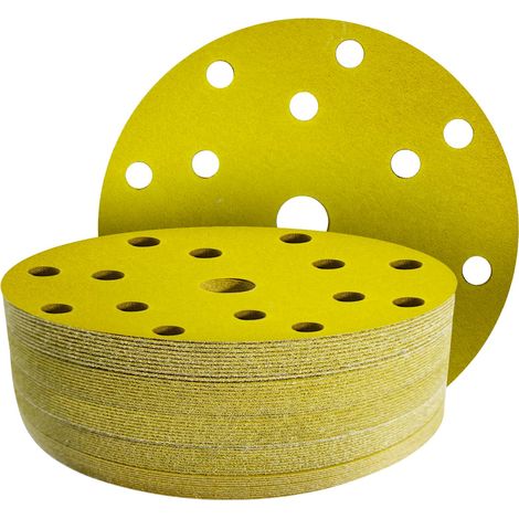 50 Stück 150 mm Schleifscheiben, Körnung 600 – 150 mm Schleifscheibe 15 Löcher für 150 mm Exzenterschleifer