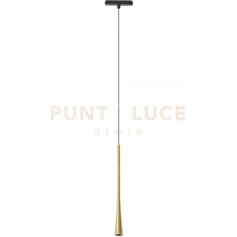 LORETO S - SOSPENSIONE COLORE ORO PER BINARIO 48V INCASTRO MAGNETICO LED 3000K 313LM 7W