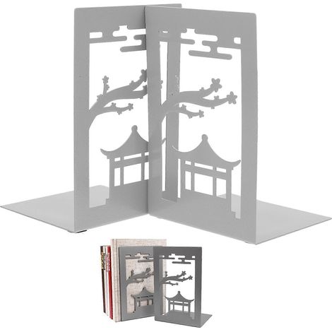 Lot de 2 porte-revues de bureau pour ranger les magazines dans une bibliothèque ou un bureau. De forme rectangulaire et en matériau divers. (1/5)