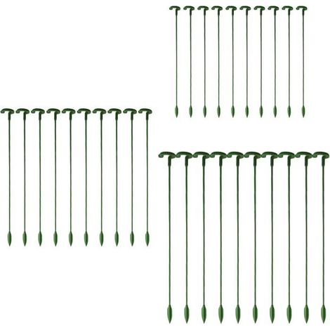 Ecleanfy - Lot de 30 tuteurs pour plantes en fibre de verre roses – 10×17 / 10×27 / 10×37 cm, supports pour orchidées et fleurs (1/5)
