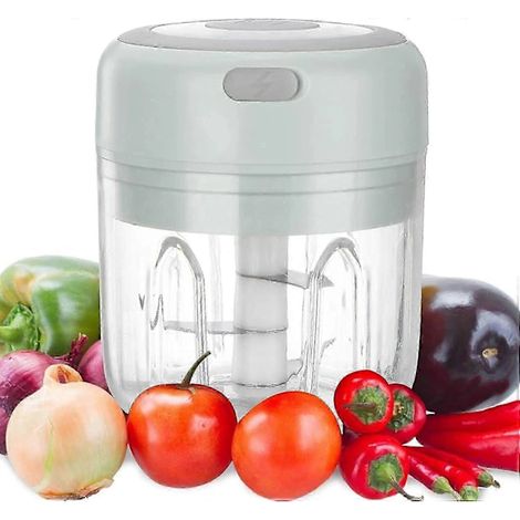 Hachoir de cuisine électrique rechargeable acier inoxydable USB (1/3)