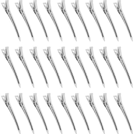 Haarspeldjes - Duckbill Haarclips - Métalliques - Pour Séparation Cheveux Salon et Maison - 36 Pièces - Argent - 9 cm (1/5)