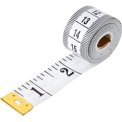 Ruban de mesure pour le corps et la taille, ruban de mesure pour vêtements en fibre souple, blanc (1/4)