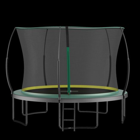 Federloses Nahtloses Sicherheitstrampolin, 366 cm Garten-Trampolin mit Sicherheitsnetz Ce produit est fabriqué avec des matériaux de haute qualité,...