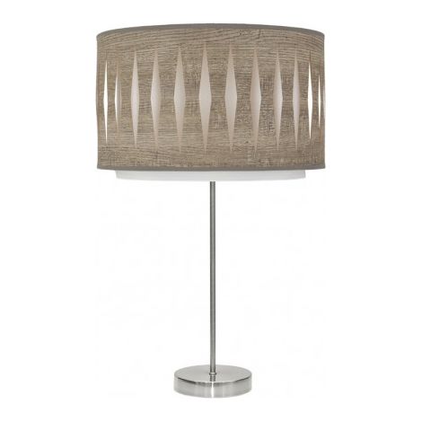 Lampe de table abrila Alexandra nickel bois 61 cm
