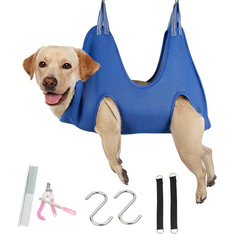Hamaca para el cuidado de perros con cortaúñas, correa para el cuidado de perros para cortar uñas y garras, tamaño S 60 x 48 cm (1/4)