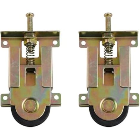 Roulettes de porte d'armoire avec miroir coulissant, 2 roues concaves à roulement à billes, de remplacement pour portes de placard à miroir (1/5)