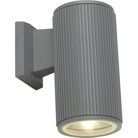 Searchlight Outdoor 1 Light Portico da parete Light - Grigio con diffusore in vetro trasparente (1/5)