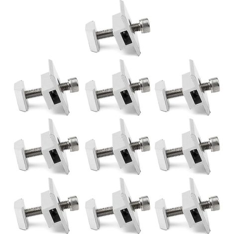 Lot de 10 supports de fixation en aluminium pour panneaux solaires de toit de caravane (1/4)