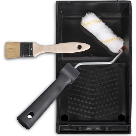 TECNO PRODIST Tecpint Kit Multiuso Aplicación Pintura de Tecno Prodist – Rodillo Antigoteo, Cubeta y Pincel – Ideal para Paredes y Techos
