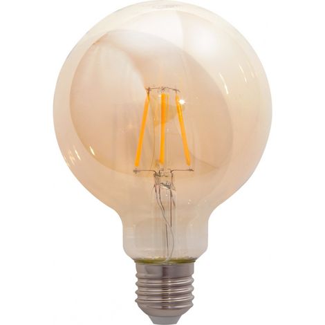 LED Vintage 2200K cálido oro 4W = 30W Globe E27/ES luz instantánea sin mercurio 330lúmenes, a + calificación UV libre (1/2)