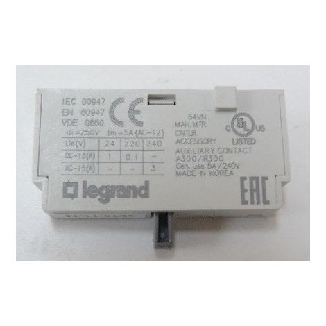 Contacts auxiliaires 2 contacts NO disjoncteur moteur MPX³ montage frontal LEGRAND 417404
