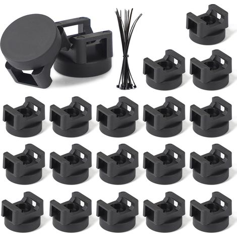 20 x Porte câbles Magnétiques 22 mm avec 20 Colliers de Serrage Supports Magnétiques Réutilisables et Résistants aux Intempéries (1/5)