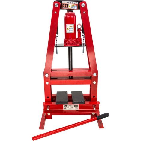 Dema – Presse hydraulique 6T – Pression de serrage 6 tonnes – Hauteur de butée 210 mm – Pour atelier et usage mobile