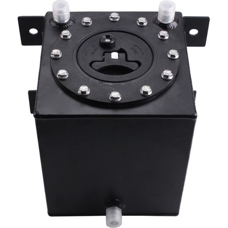 Car modification parts 1-gallon 4L aluminum alloy plastic cap auxiliary fuel tank - black (1/4)