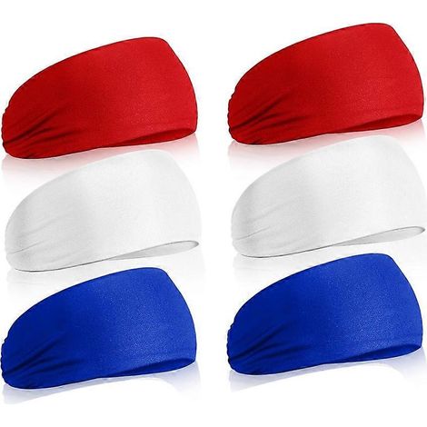 Set mit 6 Kinderstirnbändern, Sportstirnbändern, Fußballstirnbändern, elastischen, schweißabweisenden Stirnbändern (1/5)